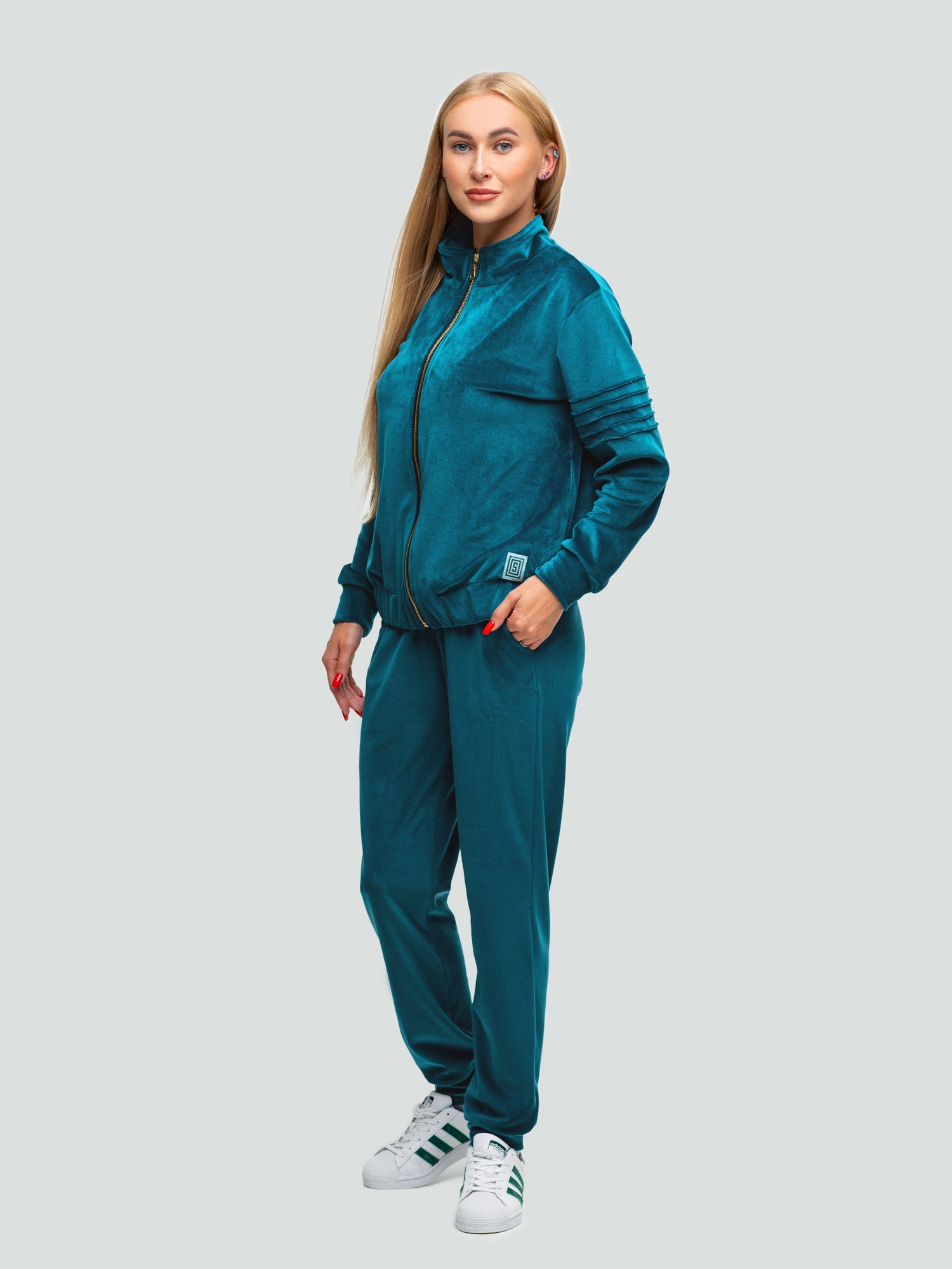 Velour tracksuit for women "Soft Electric"