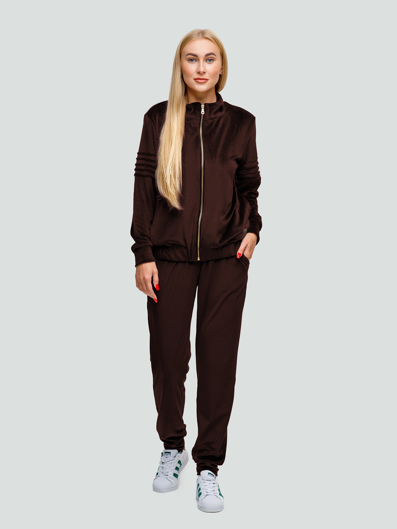 Velvet Tracksuit "Soft chocolate" 