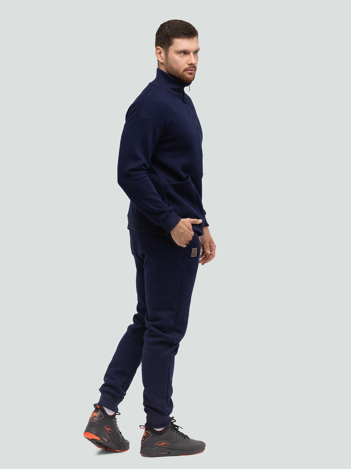 Dark blue tracksuit for men "Luxury“ - Fleece - Lined