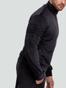 Velour tracksuit for men "Soft Black"