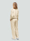 Velour tracksuit for women "Soft Shine Beige"