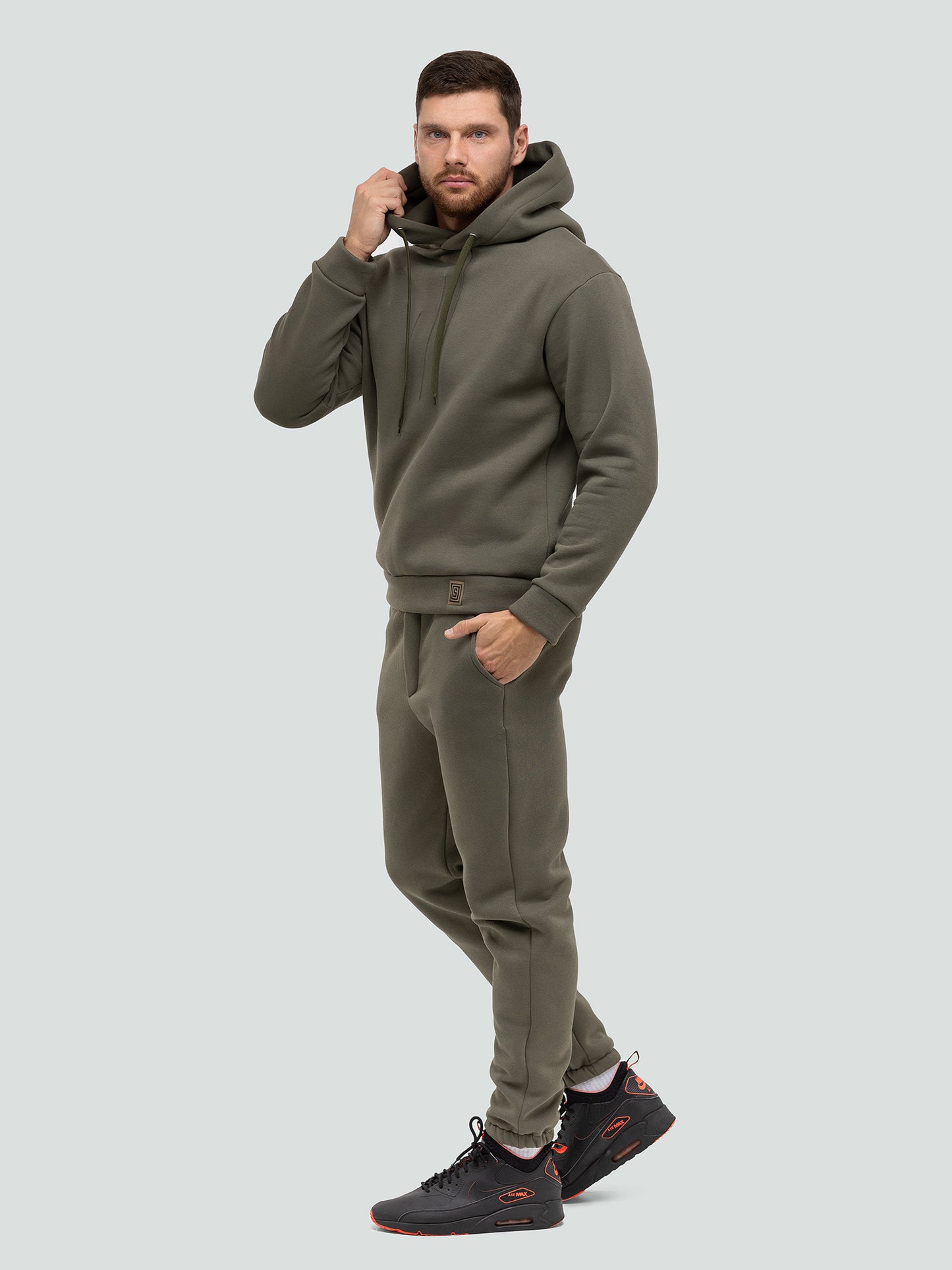 Khaki Tracksuit for men "Comfort“ - Fleece - Lined