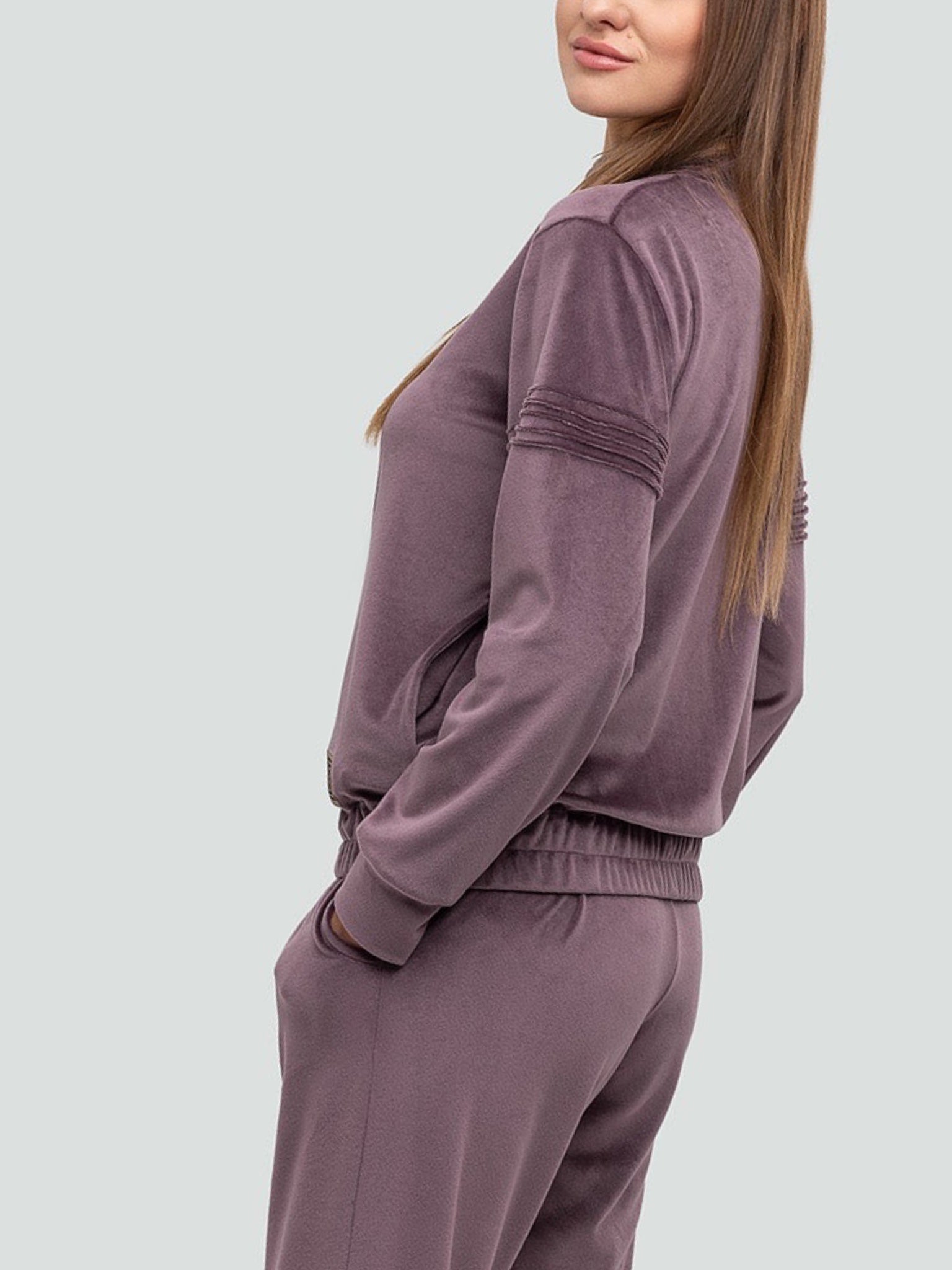 Velour Tracksuit for women "Soft dark ash rose"