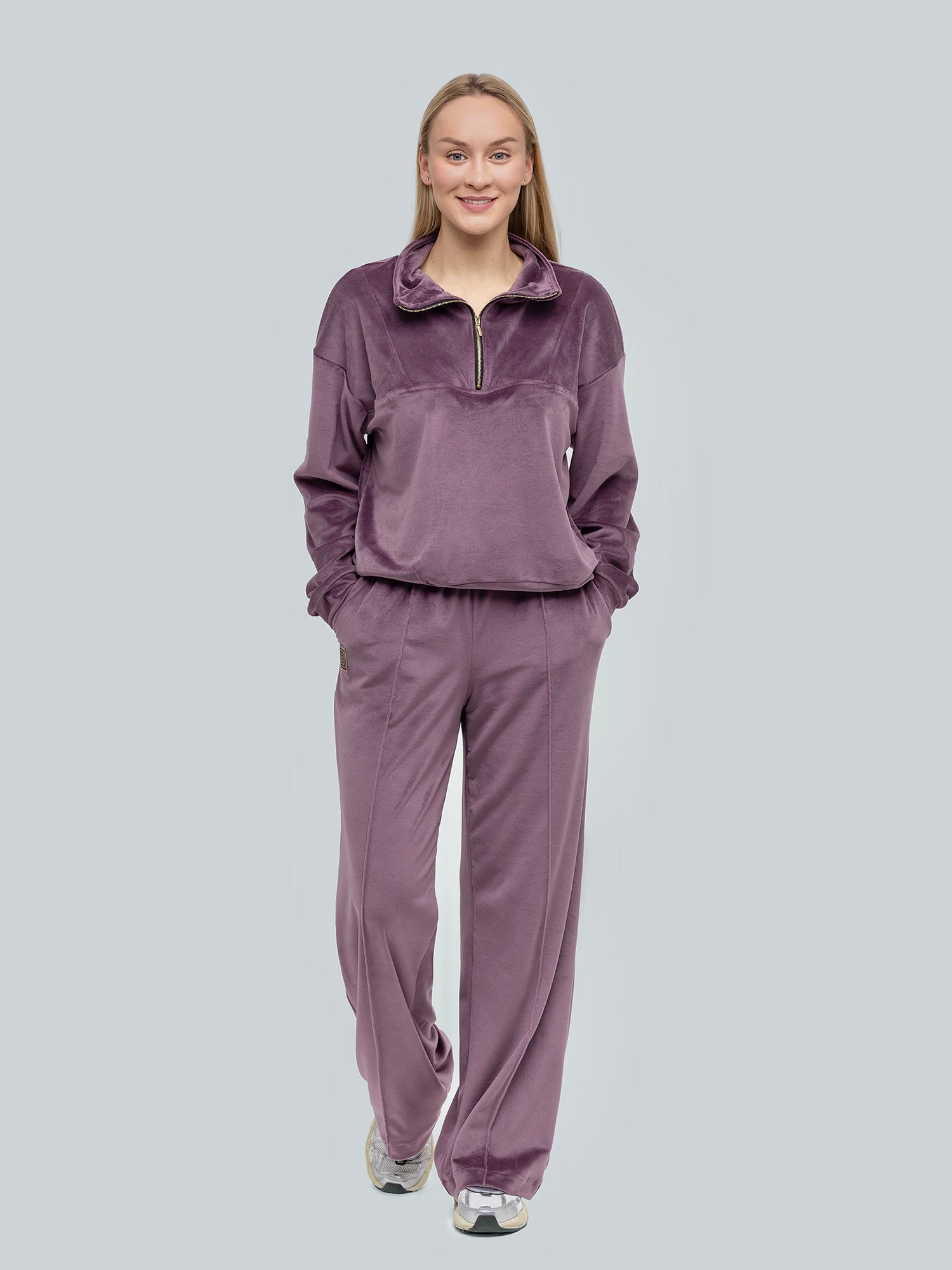 Velvet Tracksuit "Soft shine dark ash rose" 