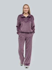 Veliūrinis laisvalaikio kostiumas "Soft shine lavender"