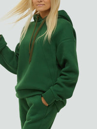 Green Tracksuit for women "Comfort“ - Fleece - Lined