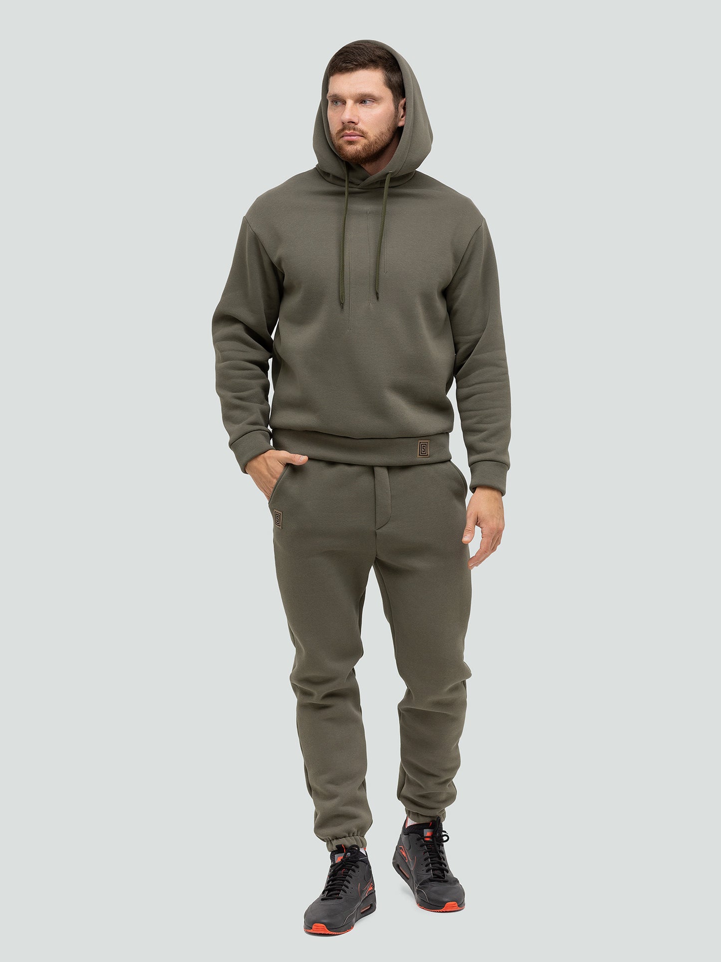 Khaki Tracksuit for men "Comfort“ - Fleece - Lined