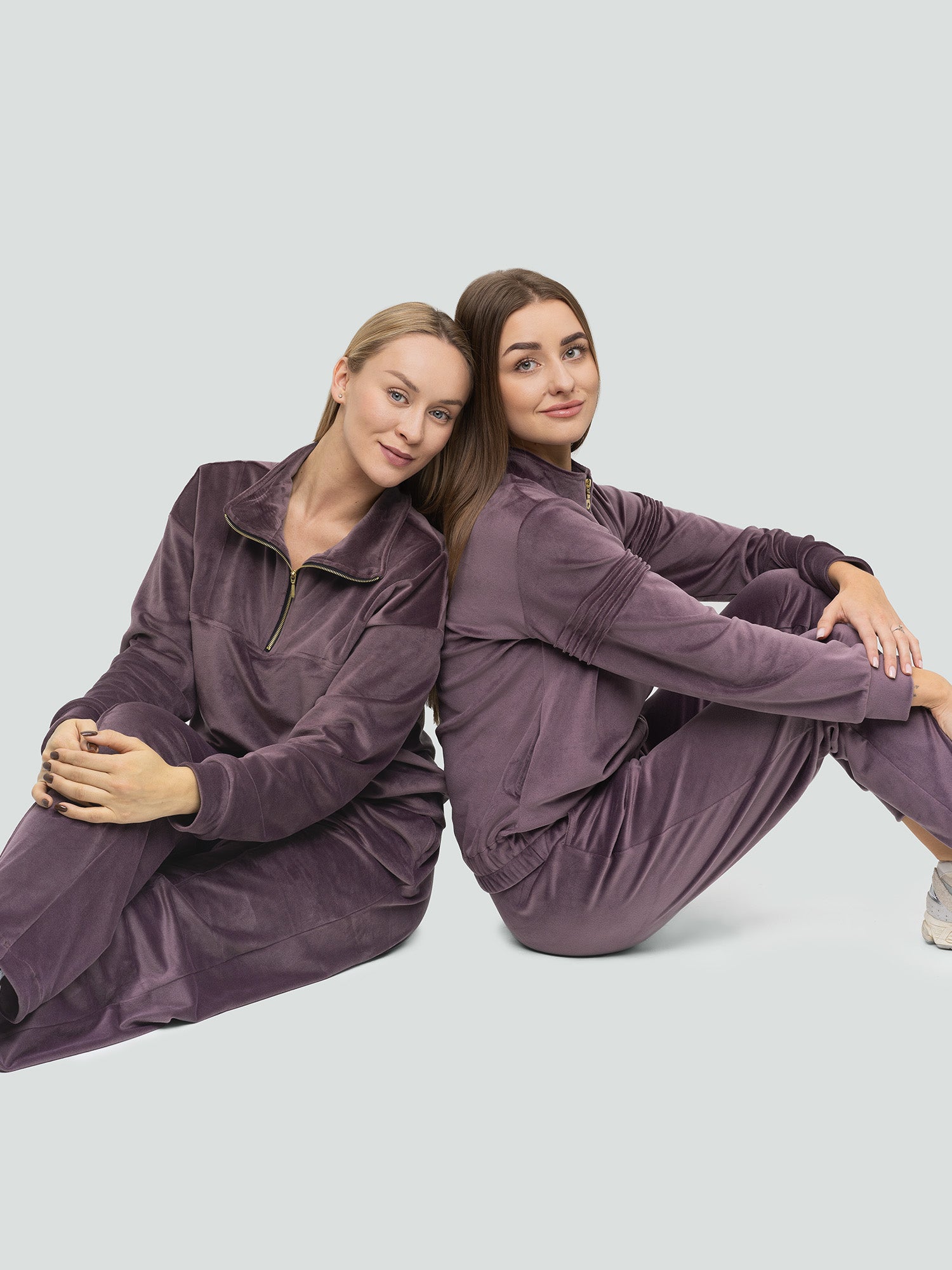 Velour Tracksuit for women "Soft dark ash rose"