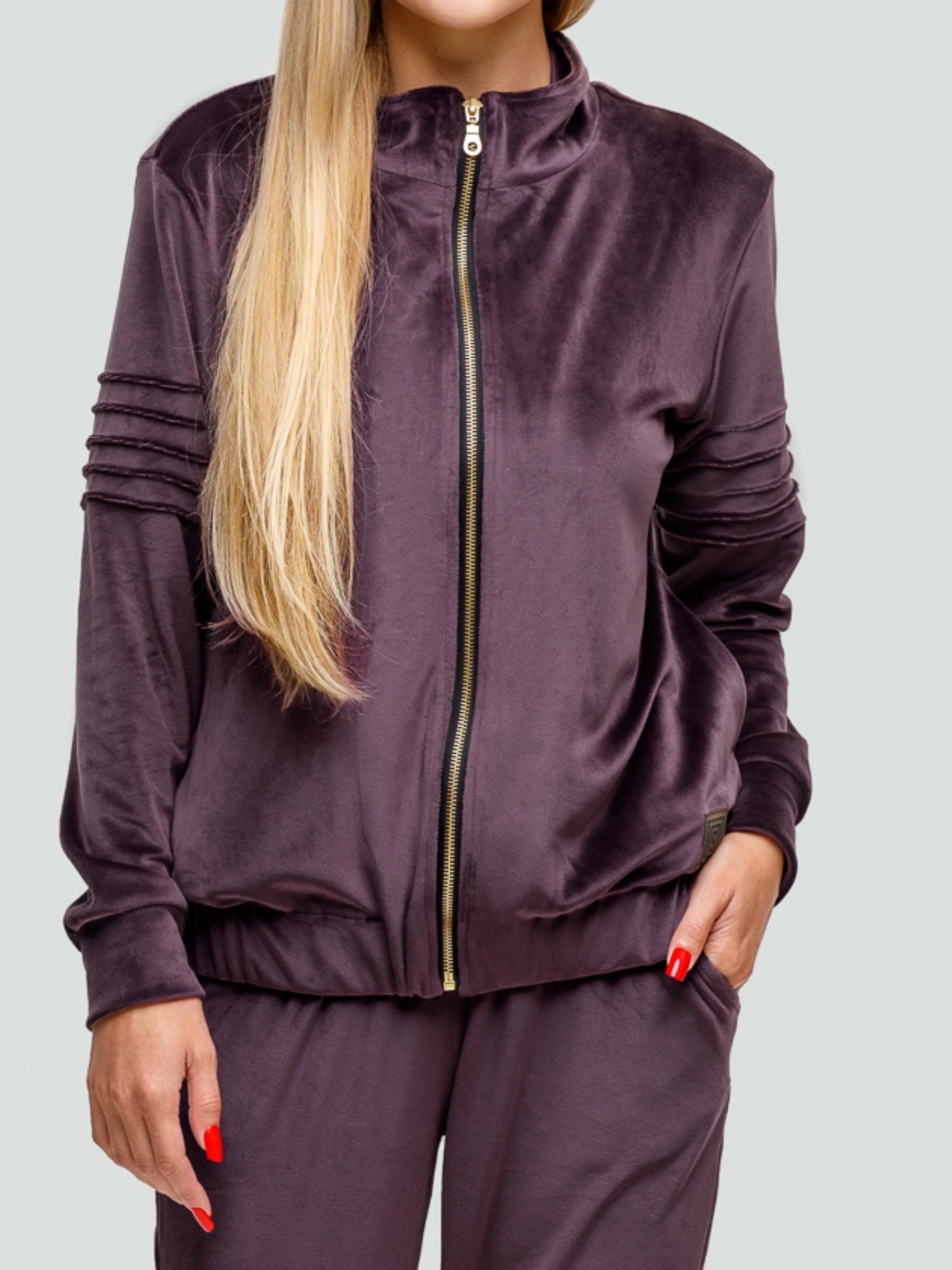 Velour tracksuit for women "Soft Chocolate"