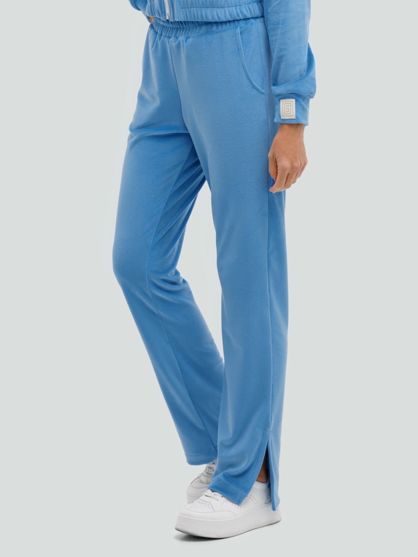 Velour Tracksuit for women "Soft Classic Blue"