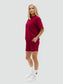 Burgundy shorts and top set for women "Hot Summer"
