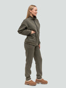 Khaki Tracksuit for women "Luxury“ - Fleece - Lined