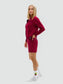 Burgundy shorts and sweater set for women "Hot Summer"
