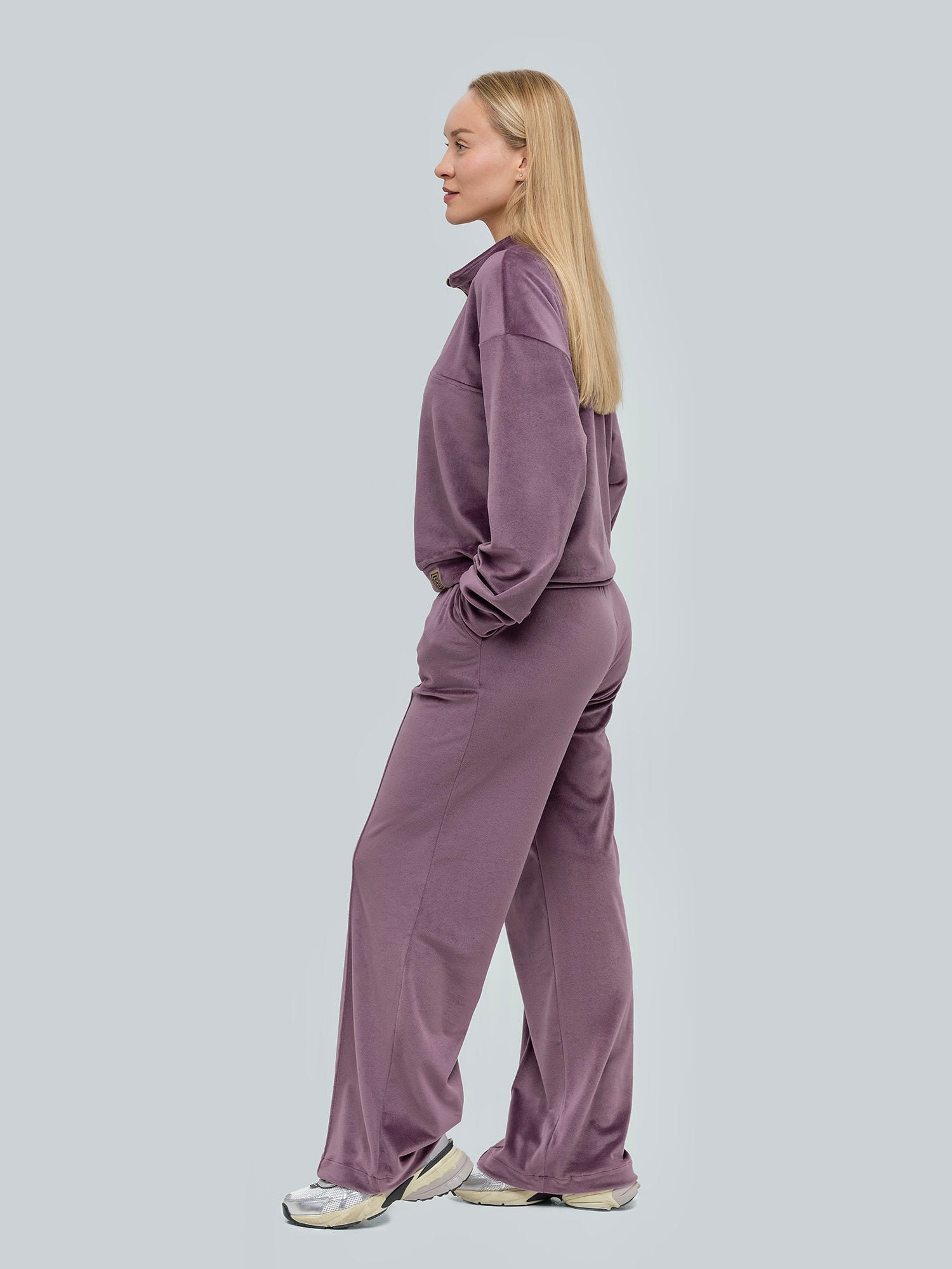 Velvet Tracksuit "Soft shine dark ash rose" 