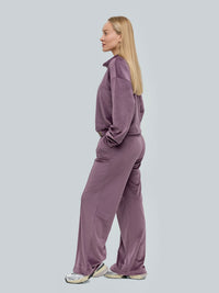 Veliūrinis laisvalaikio kostiumas "Soft shine lavender"