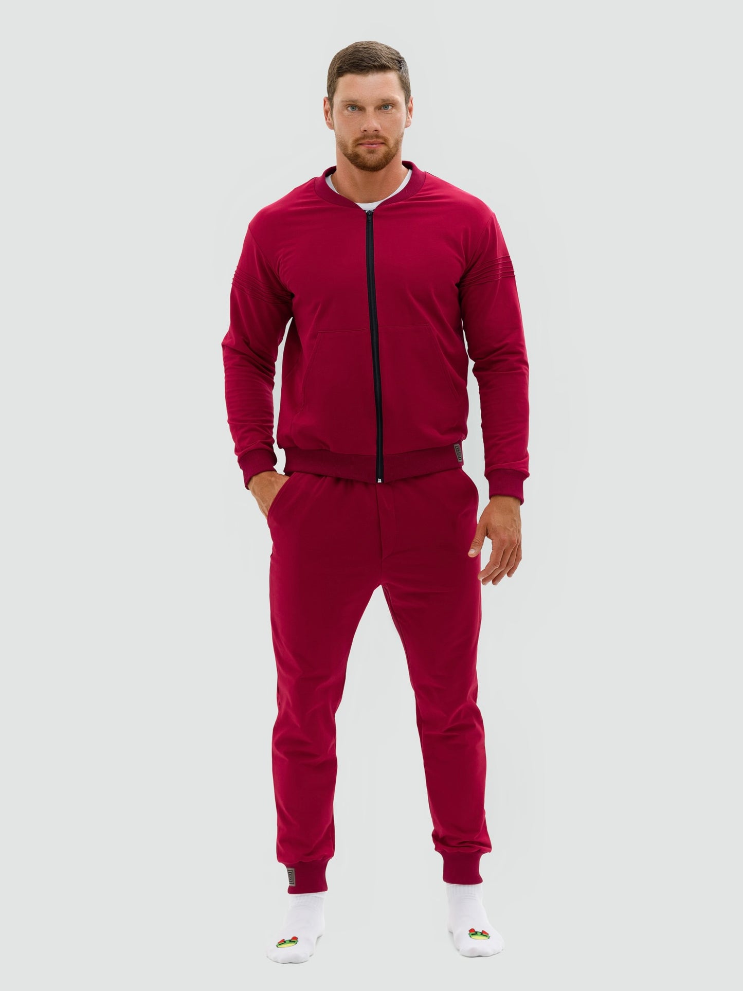 Burgundy tracksuit for men "Hot Summer"
