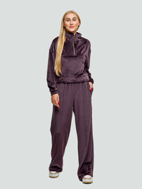 Velour tracksuit for women "Soft Shine Chocolate"