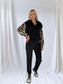 Velour tracksuit for women "Soft Leo black"