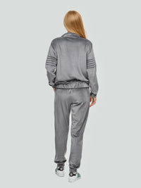 Velour tracksuit for women "Soft Gray"