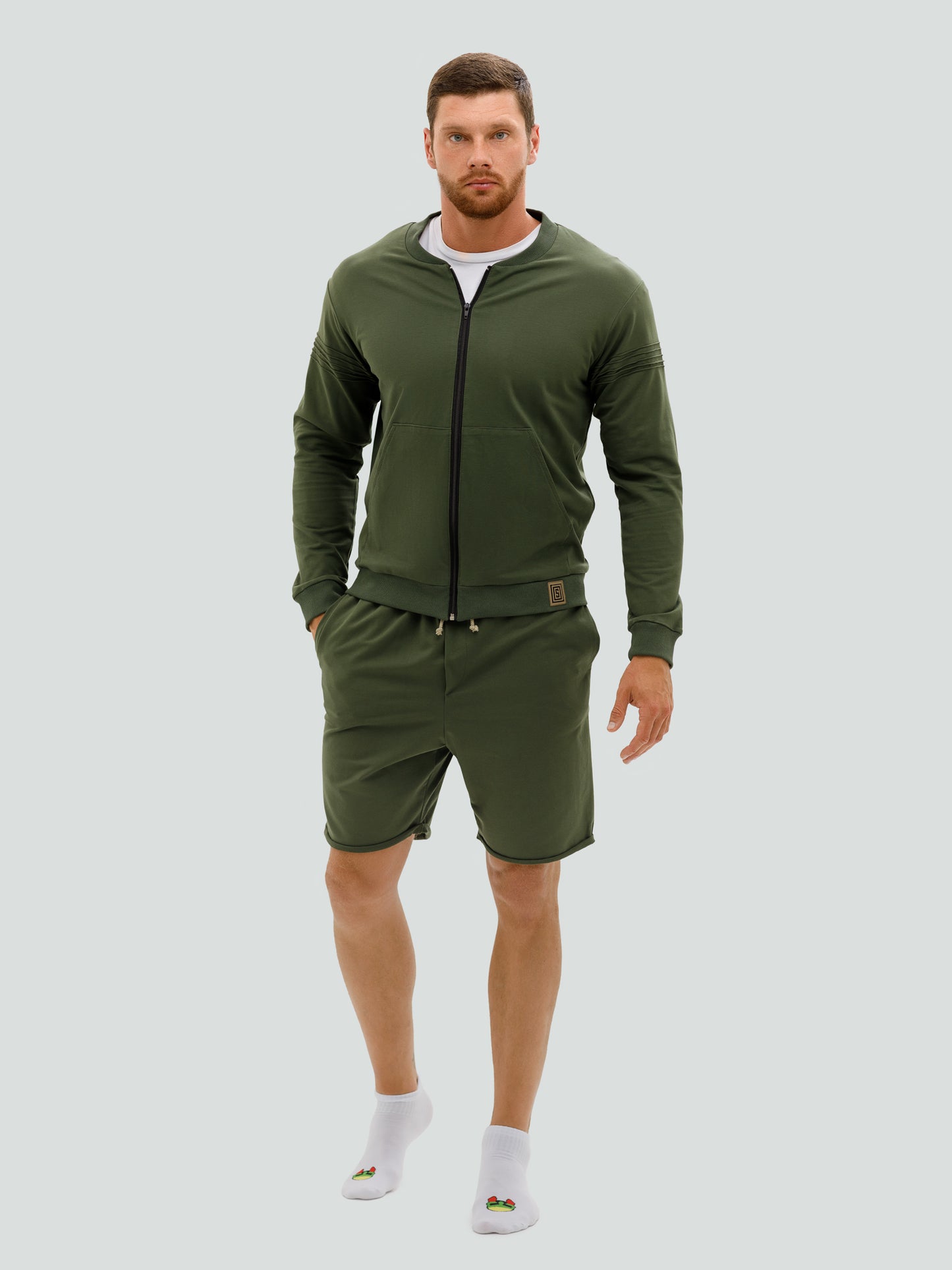 Khaki shorts and sweater set for men "Hot Summer"
