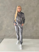 Velour tracksuit for women "Soft Gray"