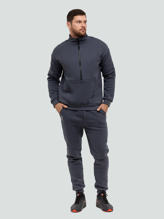 Graphite tracksuit for men "Luxury“ - Fleece - Lined