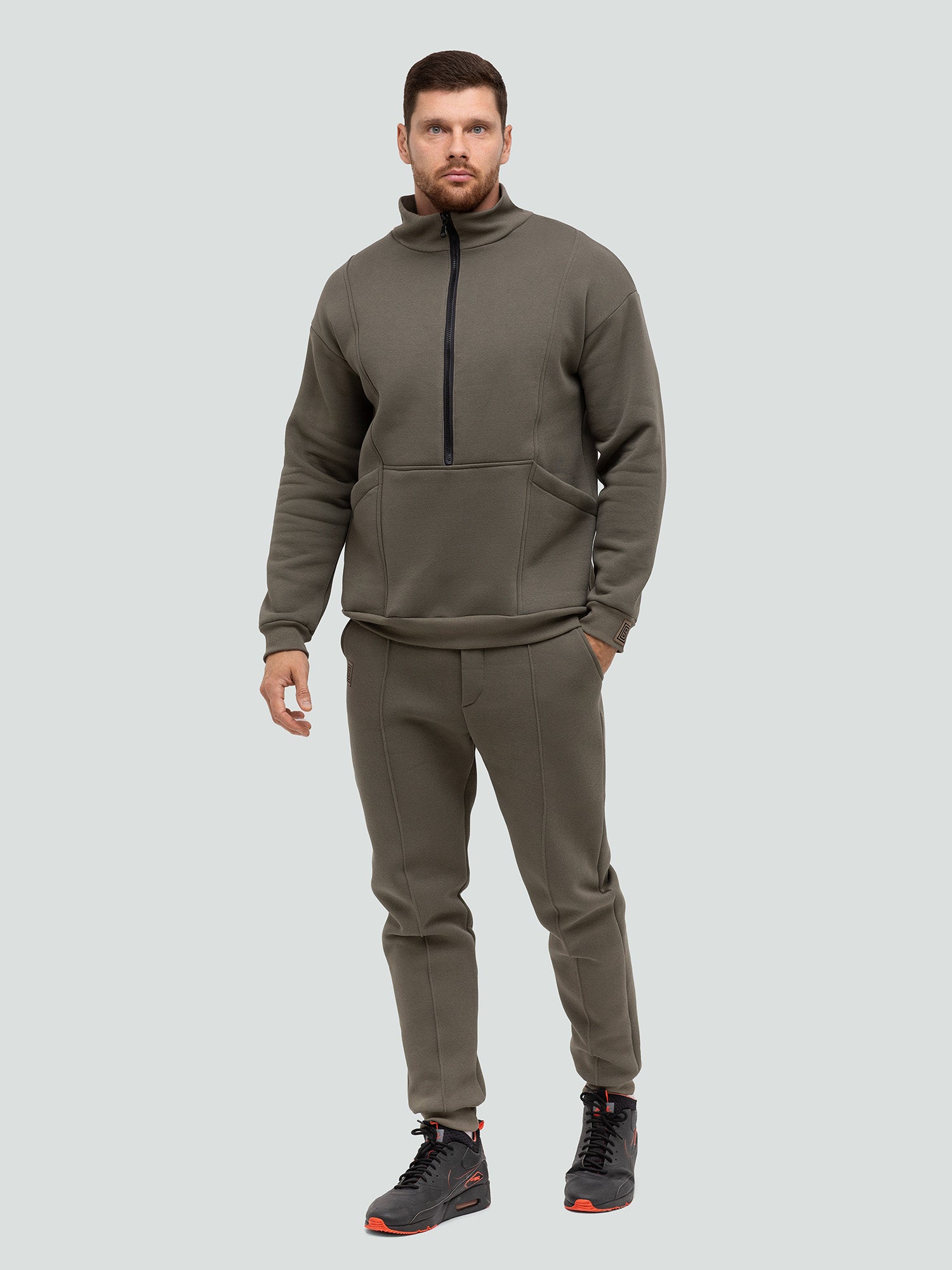 Khaki tracksuit for men "Luxury“ - Fleece - Lined