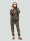 Khaki Tracksuit for women "Comfort“ - Fleece - Lined