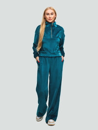 Velour tracksuit for women "Soft Shine Electric"