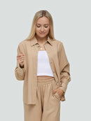Women's long-sleeve shirt "Linen & Viscose" (XS/S size) 
