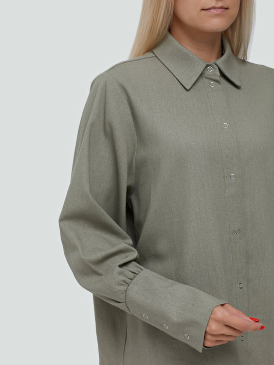 Moteriški marškiniai ilgomis rankovėmis "Linen & Viscose"