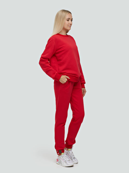 Raudonas laisvalaikio kostiumėlis moterims "Losma"