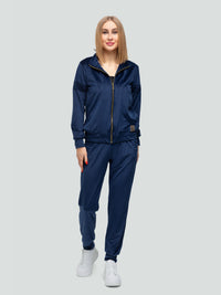 Velour tracksuit for women "Soft Ink Blue"