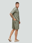 Men's Leisure suit with Shorts and Short Sleeve Shirt "Linen & Viscose"