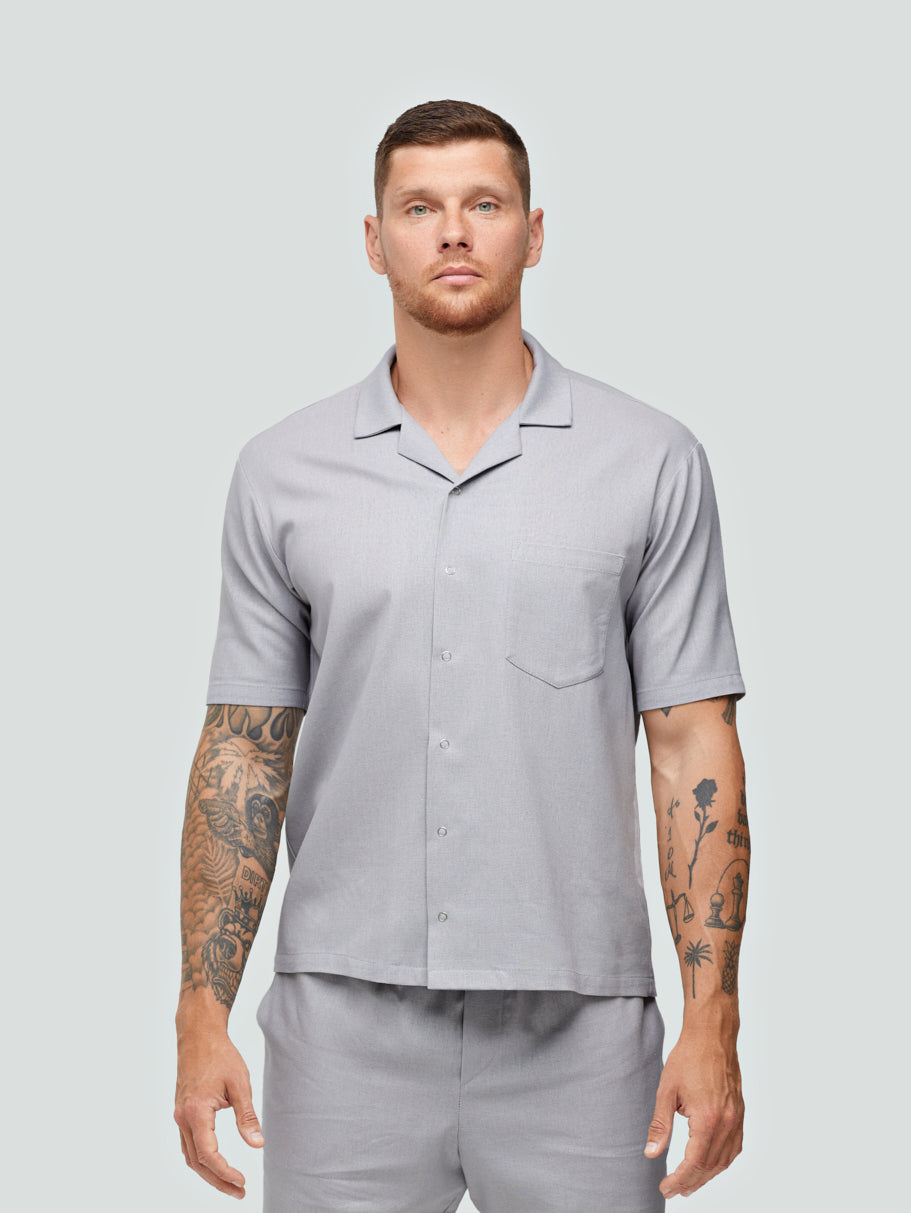 Vyriški marškiniai trumpomis rankovėmis "Linen & Viscose"