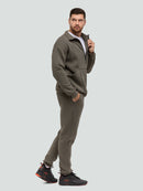 Khaki tracksuit for men "Luxury“ - Fleece - Lined