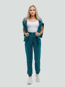 Leisure pants with a high waist 'Losma"