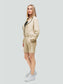 Velour set for women ”Soft beige" with shorts