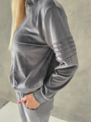 Velour tracksuit for women "Soft Gray"