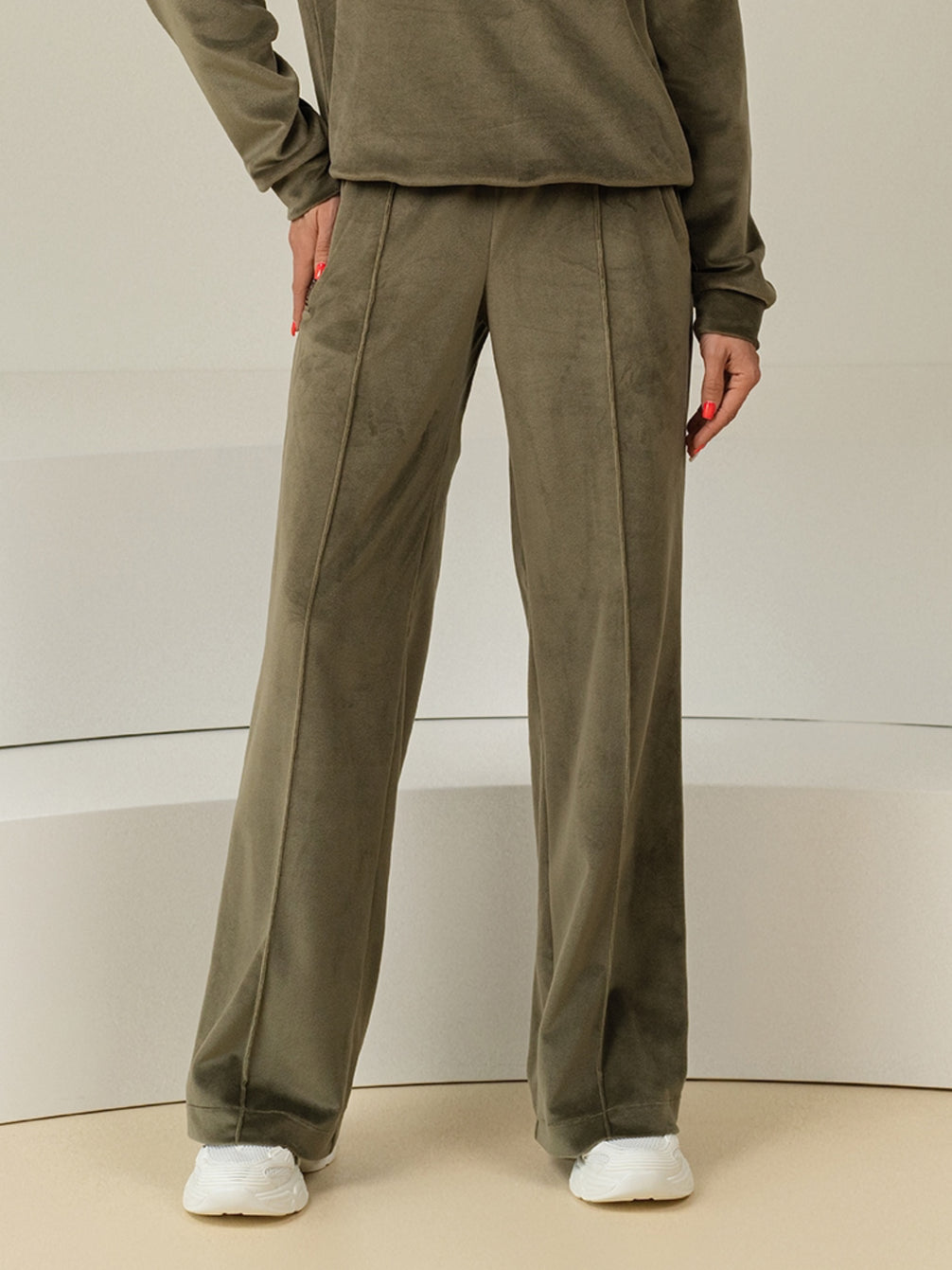 Velvet leisure pants "Soft shine" (color optional) 