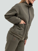 Khaki Tracksuit for women "Luxury“ - Fleece - Lined