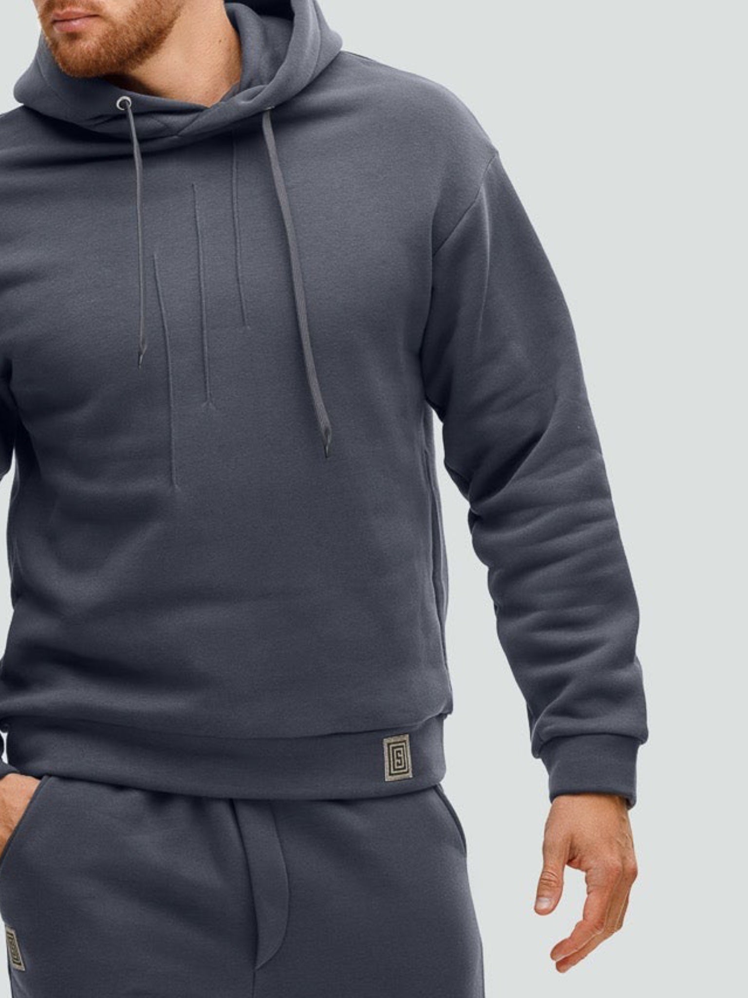 Graphite tracksuit for men "Comfort“- Fleece - Lined