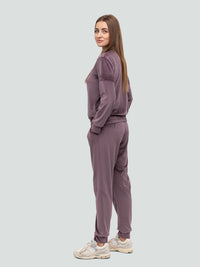 Velour Tracksuit for women "Soft dark ash rose"