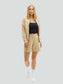 Beige shorts and sweater set for women "Hot Summer"
