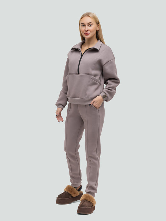 Ash rose Tracksuit for women 'Luxury“ - Fleece - Lined