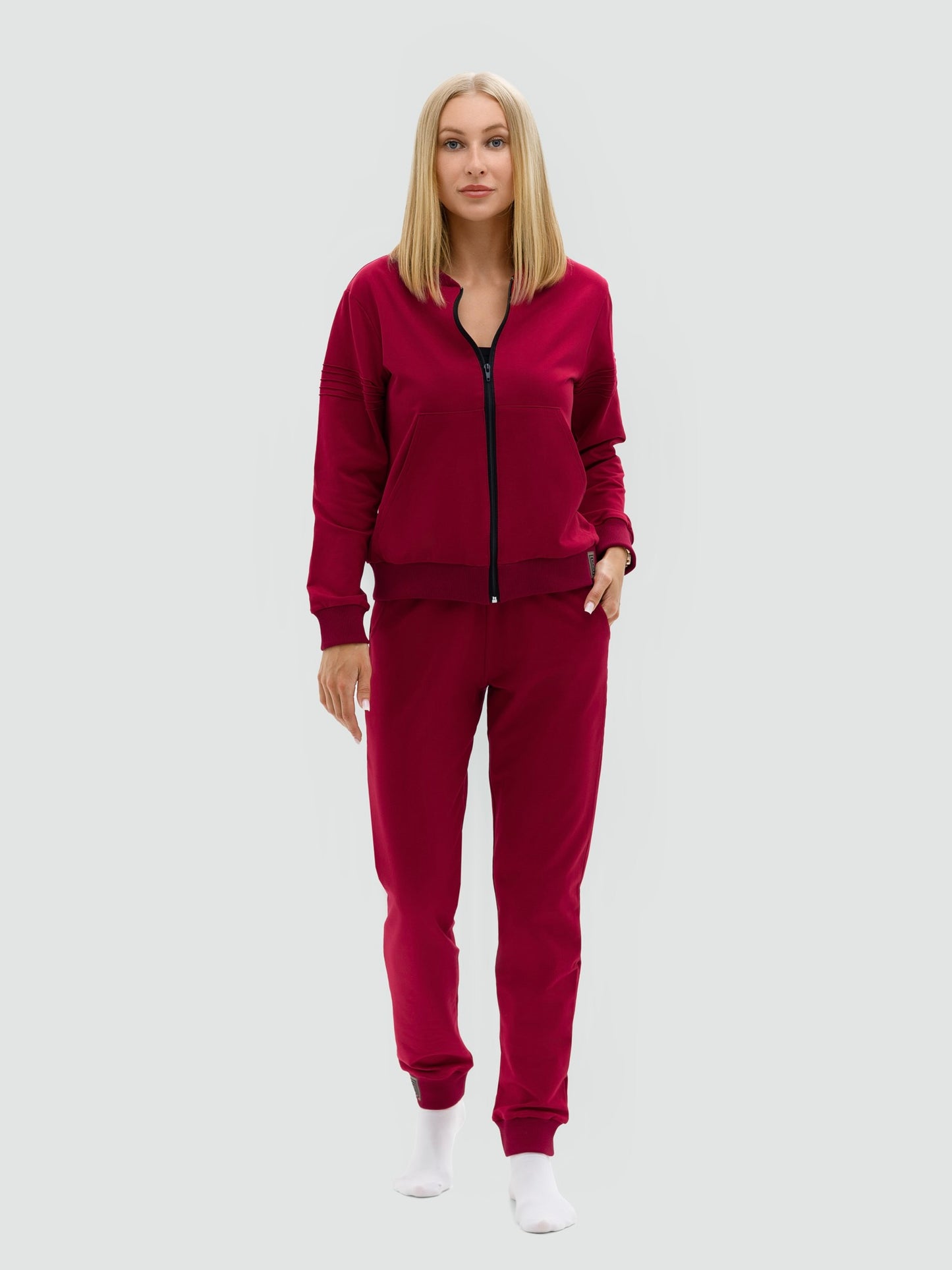 Burgundy tracksuit for women "Hot Summer"
