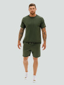 Khaki shorts and top set for men "Hot Summer"