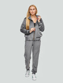 Velour tracksuit for women "Soft Gray"