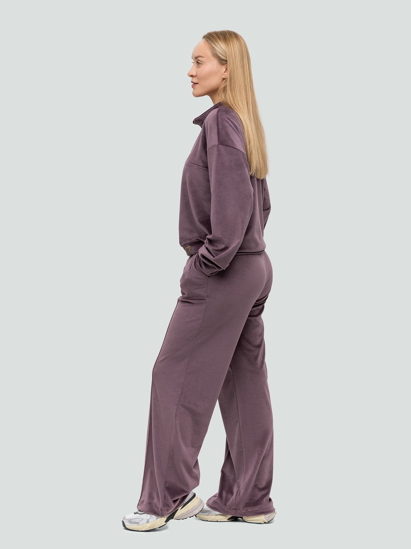 Velour Tracksuit for women "Soft Shine Dark Ash Rose"