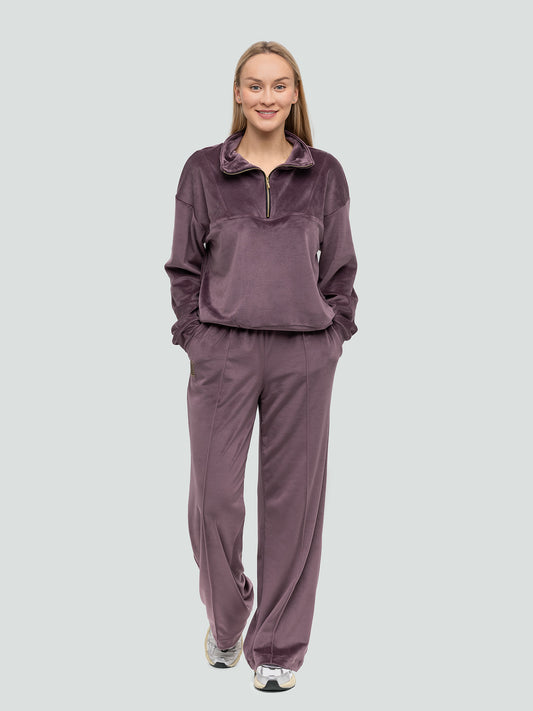 Velour Tracksuit for women "Soft Shine Dark Ash Rose"